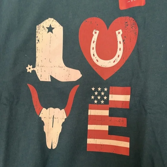 ARIAT NWT LOVE OVERSIZED TEE in XL - Picture 5 of 7